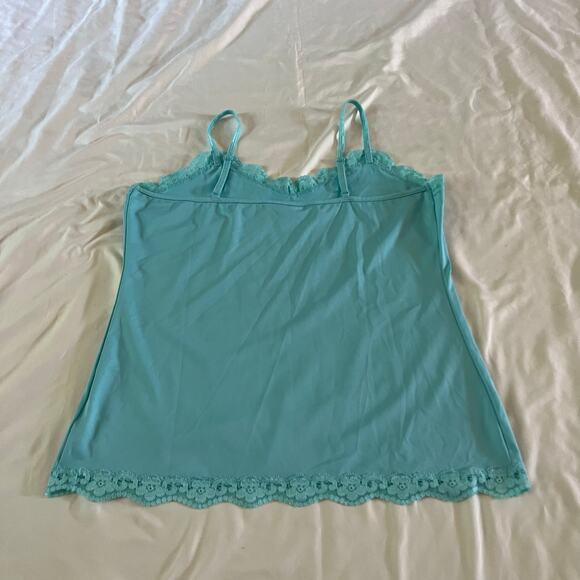 Fashion Bug Teal Lace Trim Cami Tank Y2K 2000s - Picture 3 of 5